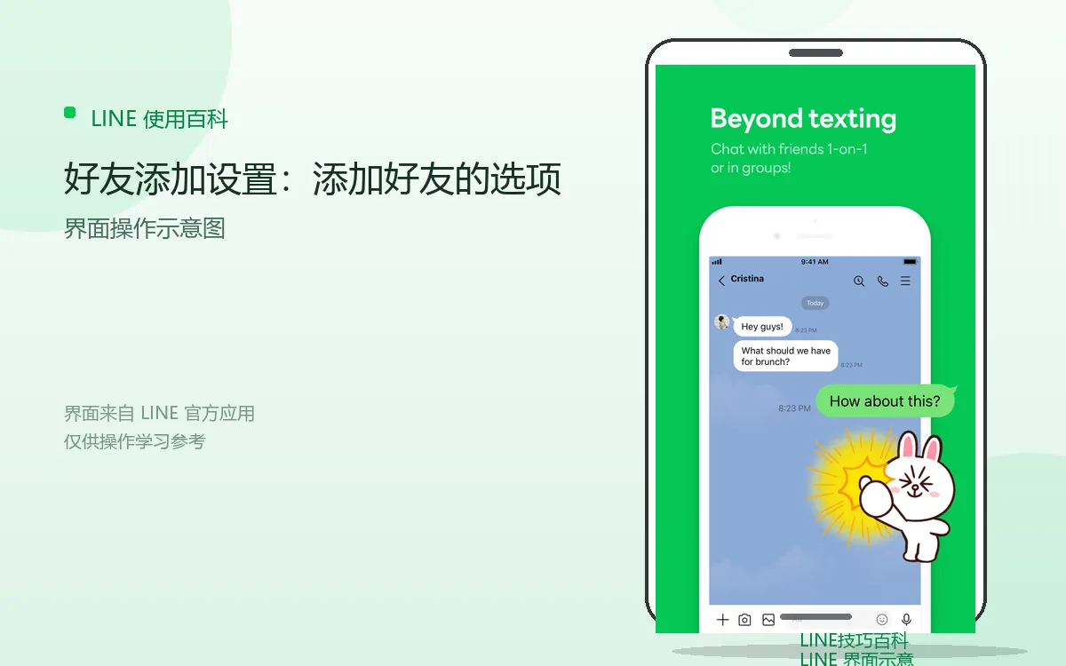 好友添加设置：添加好友的选项界面示意图