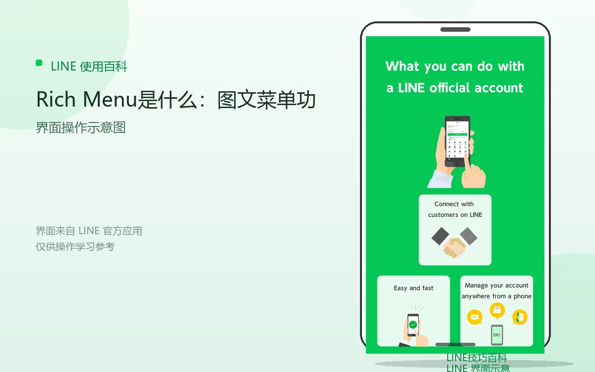 Rich Menu是什么：图文菜单功界面示意图