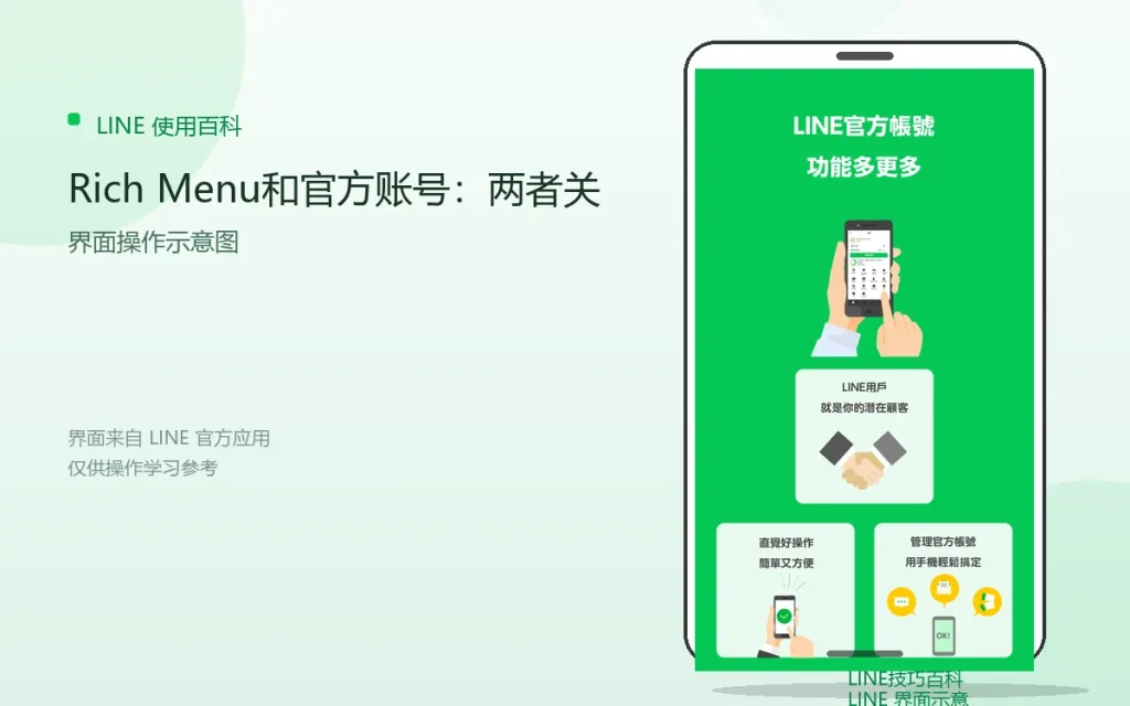 LINE Rich Menu和官方账号：两者关系配图